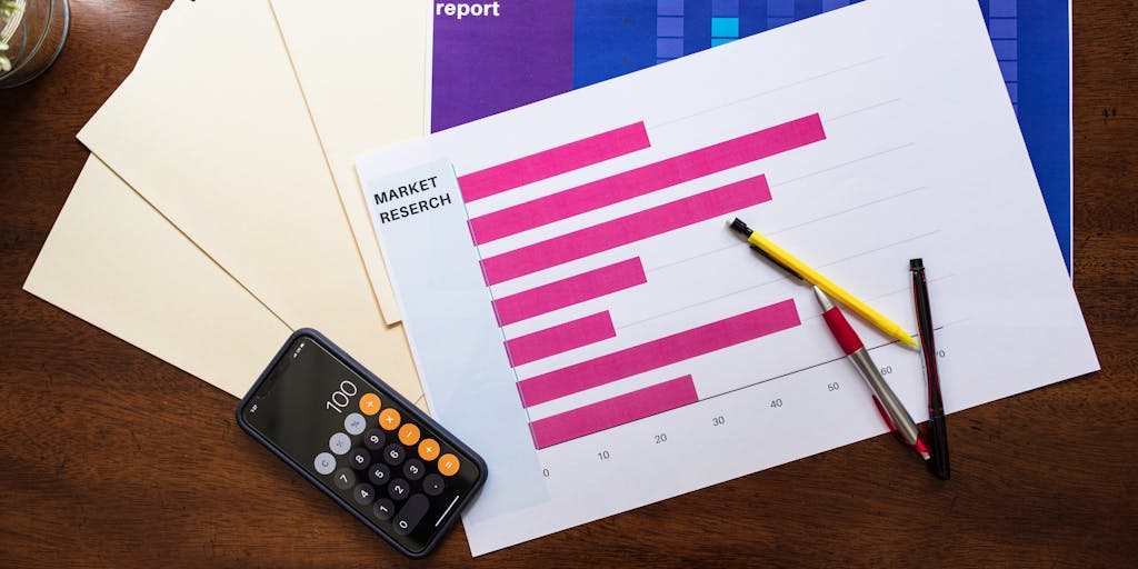 A creative infographic-style image that visually represents the statistics of mobile usage among clients, with icons of smartphones, tablets, and laptops. The background features a blurred image of an attorney's office, emphasizing the need for mobile-friendly websites in the legal field.