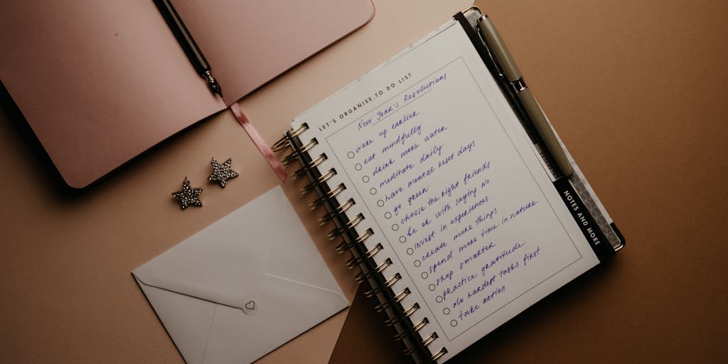 An overhead shot of a desk cluttered with a laptop, coffee cup, and a checklist titled '90 Day Goals'. The checklist includes items like 'Meet Team', 'Complete Training', and 'Feedback Session'. This image conveys the proactive approach new hires take during their probation period.