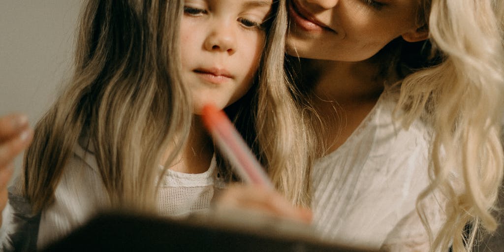 An emotional portrait of a parent looking worried while holding a child’s drawing that says 'I miss you, Dad/Mom'. The background features a calendar with marked court dates, emphasizing the emotional toll and legal consequences of unpaid child support.