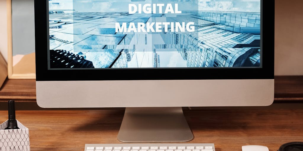 A split image showing two contrasting scenes: one side depicts a person working on a laptop in a cozy home office, while the other side shows a bustling marketing agency environment. Each side has a thought bubble with estimated outreach costs, highlighting the difference in expenses.