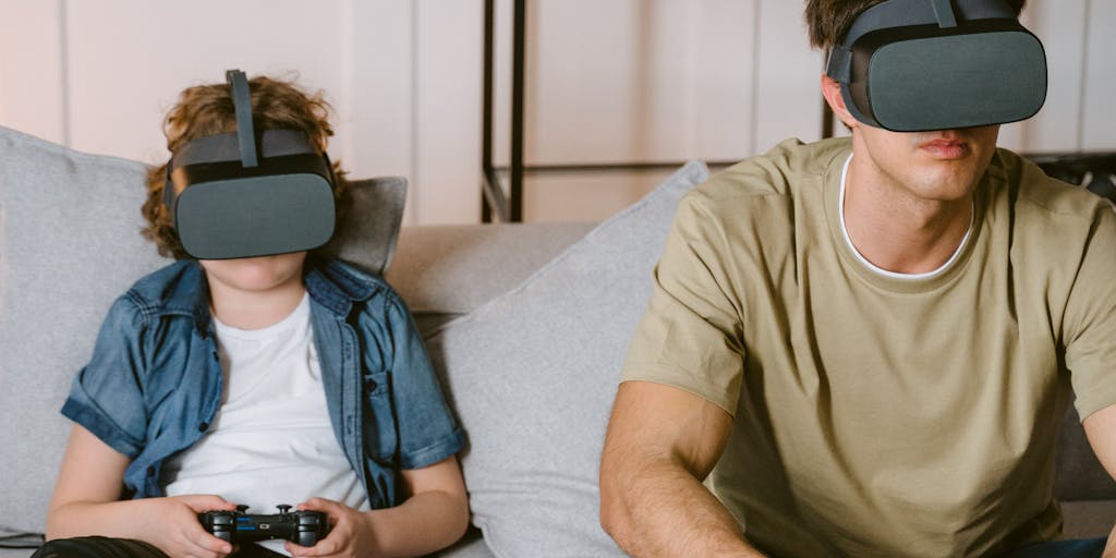 A split image showing two contrasting scenes: on one side, a parent looking worried while reviewing bills at a kitchen table, and on the other side, a happy child playing with toys in a well-lit living room. This visual representation highlights the emotional impact of child support arrears on both parents and children.
